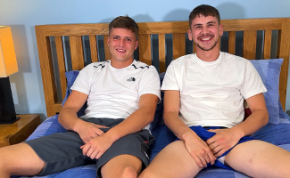 Straight Lad Dominic gets Fucked for his 1st Time & Lewis Pounds his Tight Hole & Cums Twice!