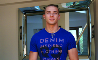 Athletic Young Body Builder Martin Ivanov Shows his Muscles and Meaty Uncut Cock!
