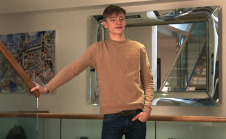 Bonus Video of Brad's Photo Shoot - Tall & Lean Young Boxer & his Big Uncut Cock - Big Cum Shot!