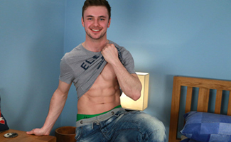 Bonus Video of Briley's Photo Shoot - Young & Muscular Straight Stud Showing off His Big Uncut Cock!