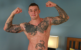 Bonus Video of Dalton's Photo Shoot - Muscular & Tall Straight Lad Dalton Shows off his Uncut Cock!