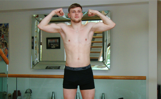 Bonus Video of Danny's Photo Shoot - Athletic Young Footballer Shows off his Lean Body & Solid Uncut Cock! 