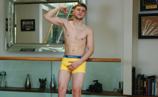 Bonus Video of Danny's Photo Shoot - Athletic Young Footballer Shows off his Lean Body & Solid Uncut Cock! 