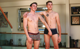 Bonus Video of Finn's Photo Shoot - Straight Hunk's 1st Manhandling & he Wanks Jack's Big Uncut Cock!