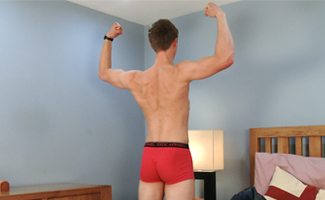 Bonus Video of Henry's Photo Shoot - Young Athlete Pumps his Hole & Cousin Jerry Holds his Legs Spread!