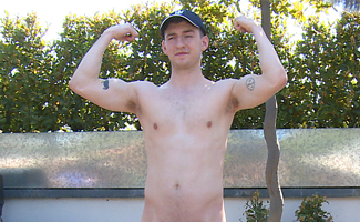 Bonus Video of James' Photo Shoot - Athletic Young Boxer Shows his Uncut Cock & Shaven Hole!