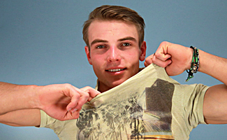Bonus Video of James's Photo Shoot - Young Straight Athlete Shows off his Uncut Cock!