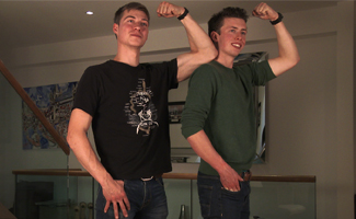 Bonus Video of Jerry's Photo Shoot - Young Straight Climbing Ace Brings his Cousin to Lend a Hand!