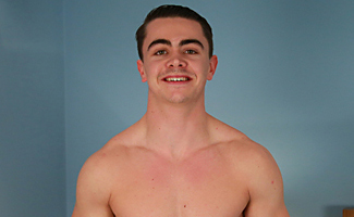 Bonus Video of Photo Shoot - Straight Athlete Logan Strips & Shows his Hard Uncut Erection & Dildo's his Hole!