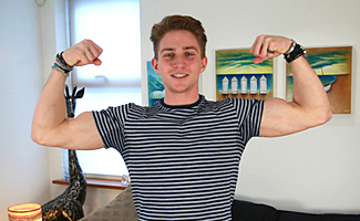 Bonus Video of Photo Shoot - Straight Athlete Marc enjoys his 1st Wank by a Man & Cameron Handles him Perfectly!