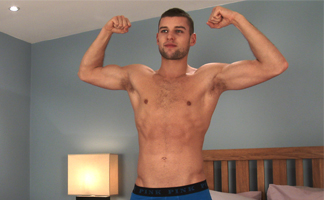 Bonus Video of Rufus' Photo Shoot - Handsome Straight Hunk gets his 1st Manhandling & Andrew is on Hand!