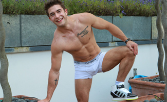 Bonus Video of Scott's Photo Shoot - Confident Straight Scott Shows off his Hard Body & Cock!