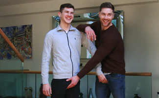 Bonus Video of Tom & Dom's Photo Shoot - Muscular Hairy Uncut Stud Wanks his 1st Man & Cum's Hard!