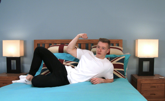 Bonus Video of Tom Will's Photo Shoot - Young Straight Blond Hunk Shows Off Big Uncut Cock!