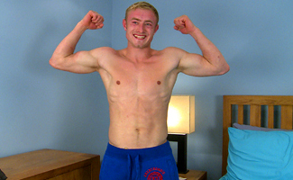 Cheeky Young Straight Pup Tommy Shows off his Body and Licks His Own Cock!