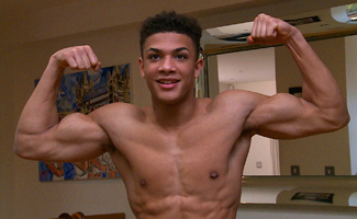 Confident & Muscular Young Teen Harry Shows of his Big Uncut Cock & Hairy Hole!