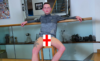 Fit Young Straight Danny Wanks his Hard Uncut Cock & Shoots a Big Load of Jizz Everywhere!
