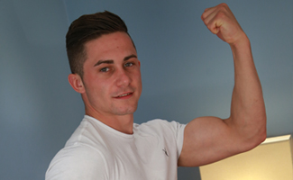 Horny Hunk Hugo Shows Off His Muscular Body and Uncut Cock and Wanks Next to his Mate!