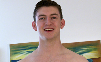 Horny James Wanks his Big Uncut Cock and Jizzes all on his Abs and Chest!