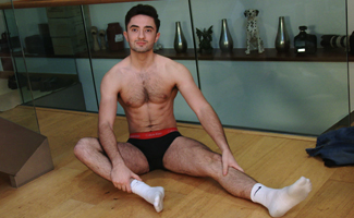 Hunky and Hairy Will Strips Down, Wanks his Big Uncut Cock and Shoots his Load!