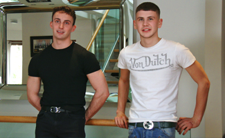 Muscular Gymnastic Carter Sucks Dominic's Long Uncut Cock & Dominic Returns the Favour! 