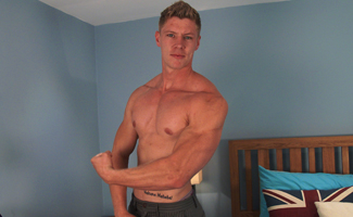 Muscular Hunk Eddie lets Loose & Gets His Thick Uncut Cock Wanked!