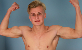 Straight Blond Hunk Josh gets wanked off by a Man for the 1st Time!