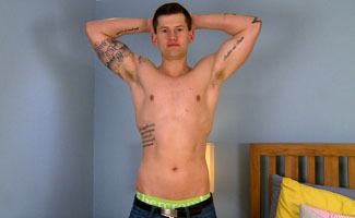 Straight Hunk Adam Shows us his 9 Inch Uncut Cock & Slightly Hairy Hole!