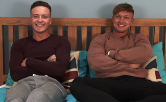 Straight Hunk Albie's 1st Man Wank & Plays with Joe's Rock Hard Uncut Cock!