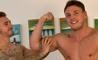 Straight Hunk Patrick Sucks His First Cock and Lets Tyler Suck His Too!