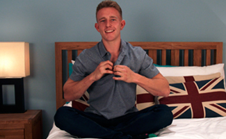 Straight Hunk Rowan wanks his Massive 8 Inch Uncut Cock and Shows off his Hairy Hole!