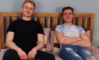 Straight Muscular Pup William's 1st Man Wank & Wanks his First & its a Big Erection!