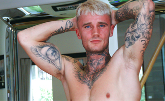 Straight Ripped Stud Harry Wanks his Big Uncut Cock & Shoots a Thick Load! 