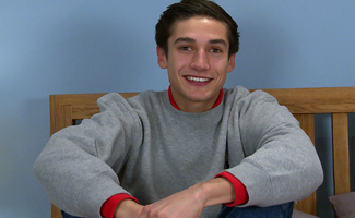 Straight, Tall & Lean Young Charlie & his 1st Anal Experience - Fingers & Vibrates his Hole!