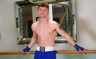 Straight Young Boxer Mitch Wanks his Hard Uncut Cock & Pumps his Hole with a Dildo! 