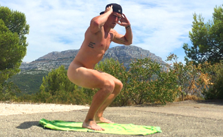 Straight Young Cameron Wanks his Big Uncut Cock Whilst Hiking up a Mountain!