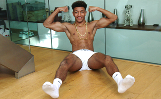 Straight Young & Extremely Ripped Tyler Wanks his Big Uncut Cock & Squirts Squirts Squirts Jizz! 