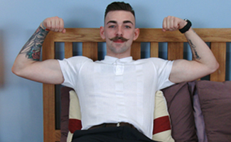 Straight Young & Hairy Rugby Player Miles Wanks his Big Uncut Cock & Squirts for England!