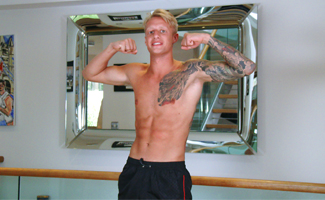 Straight Young Jake Returns to Show off his Ripped Body & Huge Uncut Cock & Squirts Everywhere!