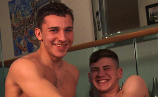 Straight Young Men Jack & Dominic Wank Each Other's Big Cocks!