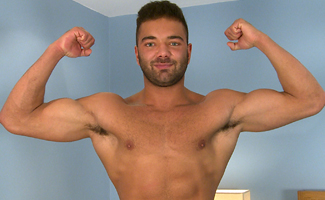 Tall & Muscular Stripper George Shows His Muscles & Big Thick Uncut Cock!