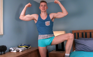 Tall Straight Lad Christian Strips Off and Reveals his Massive Uncut Cock!