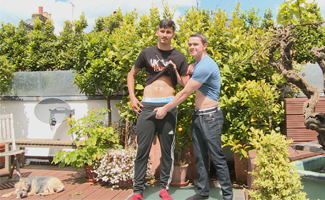 Video of Liam's Photo Shoot - Straight Footballer gets Fucked for the 1st Time & Logan Pumps Hard!