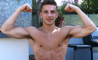 Young Barman & Athletic Young Pup Jack Shows Us His Big Cock and Cums Loads!
