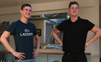 Young Cheeky Lads Hunter Hay and Dominic Wank Their Big Uncut Cocks!