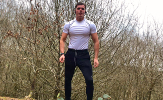 Young Fit Stud Logan Wanks his Uncut Cock in the Woods & Shoots his Load Twice!