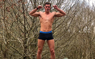 Young Fit Stud Logan Wanks his Uncut Cock in the Woods & Shoots his Load Twice!