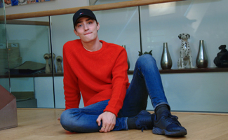 Young Flexible Pup Ronan Lyle Shows us his Big Uncut Cock & Shoots Massive!