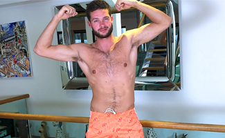 Young Hairy Straight Bailey Shows off his Hot Body & Wanks his Uncut Cock & Shoots his Load!