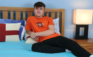 Young Handsome Harrison Pumps his Hole & Wanks his Uncut Cock & Shoots a Massive Load!